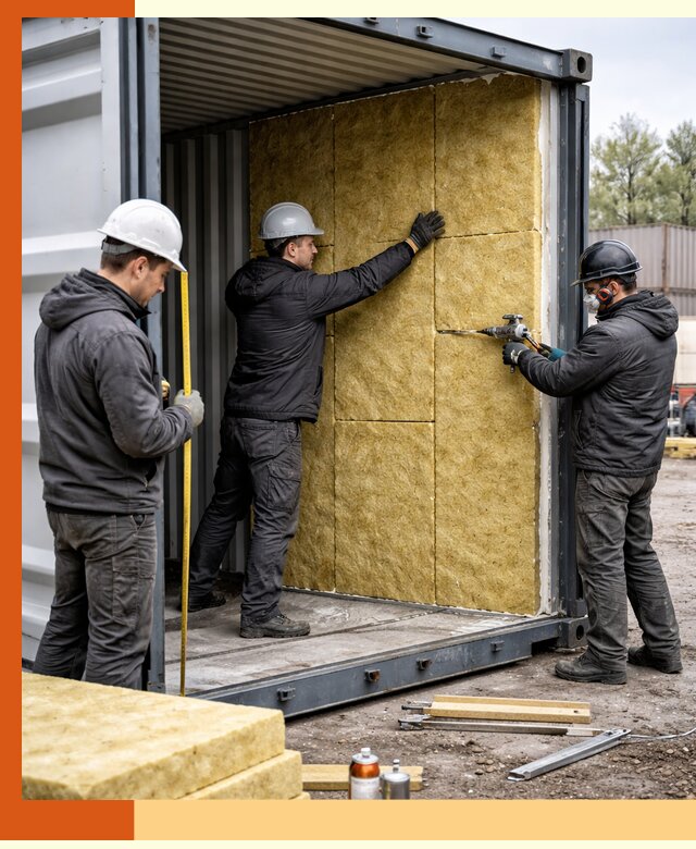 Утепление морского контейнера в Черногорске: надежная теплоизоляция и защита