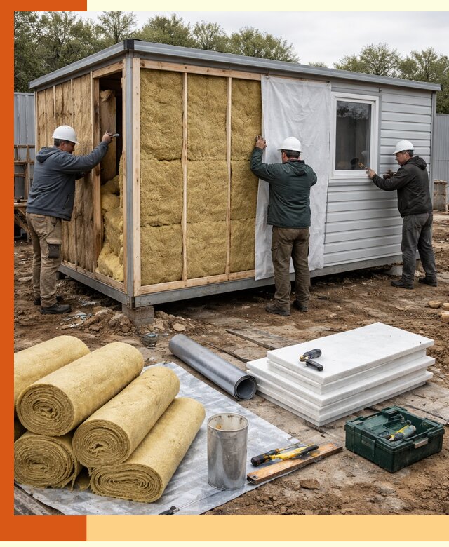 Утепление строительной бытовки под ключ в Черногорске для любых условий