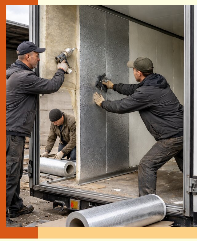 Утепление холодильного кузова в Черногорске — монтаж и теплоизоляция