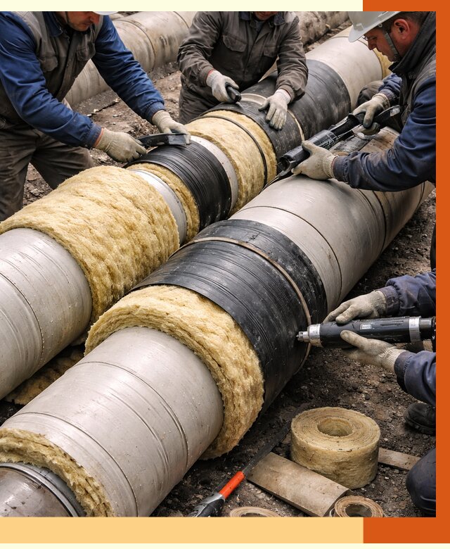 Утепление трубопровода в Черногорске под ключ от 1888 руб. — надежно и выгодно | ТепломастерЧрн