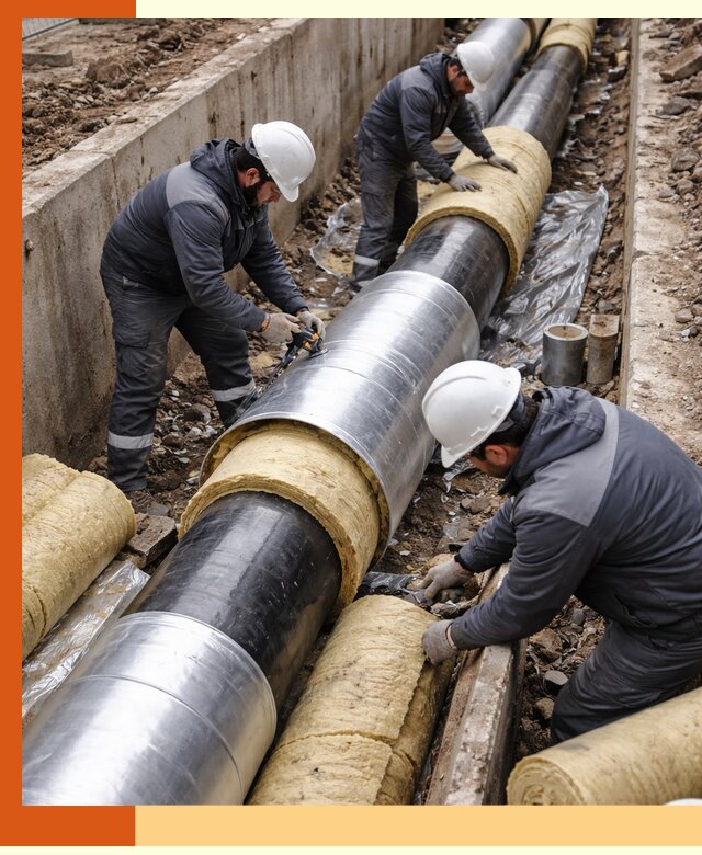 Утепление теплотрассы в Черногорске: утеплительные работы и материалы
