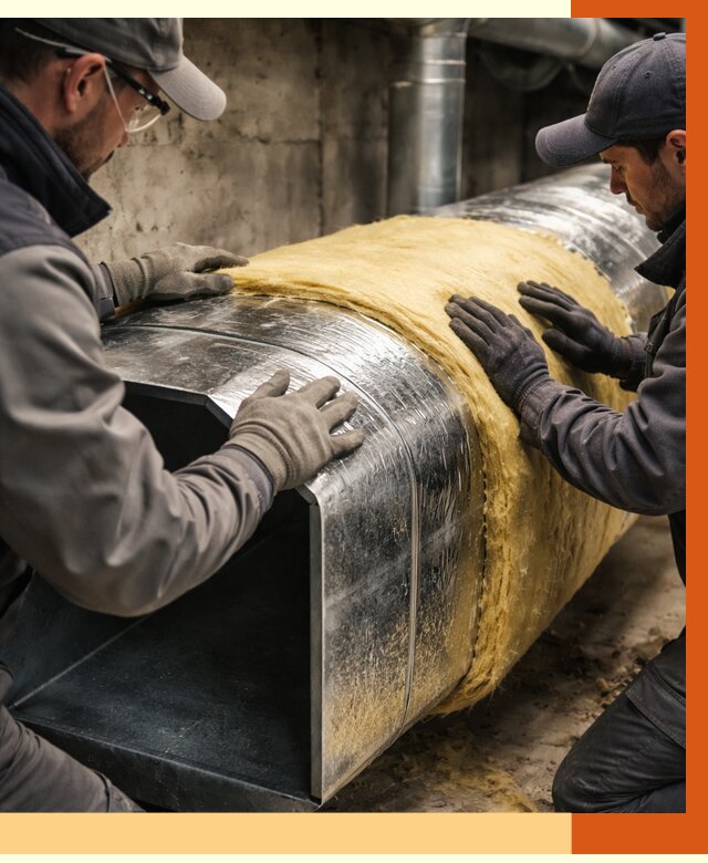 Утепление воздуховодов в Черногорске от 4287 руб. — теплоизоляция вентиляции | ТепломастерЧрн