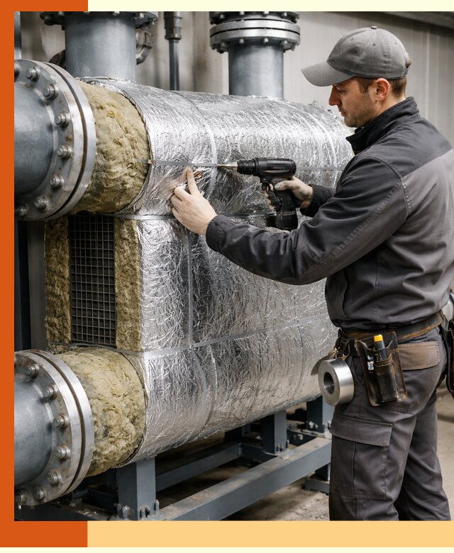 Утепление теплообменника в Черногорске — профессиональная теплоизоляция оборудования