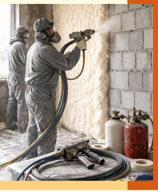 Утепление блочной стены ППУ в Черногорске от 4338 руб./м² — ТепломастерЧрн