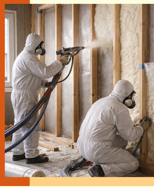 Утепление каркасной стены ППУ в Черногорске для домов и коттеджей