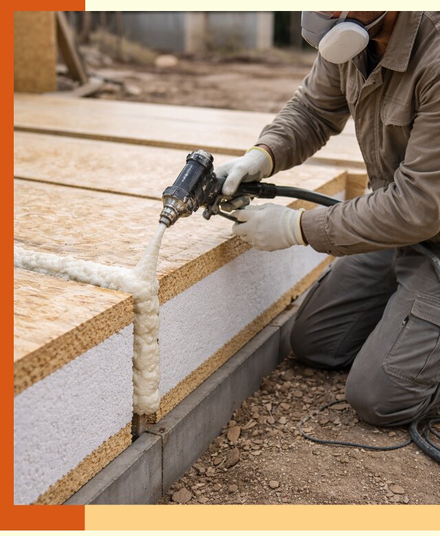 Утепление СИП-панелей пенополиуретаном (ППУ) в Черногорске