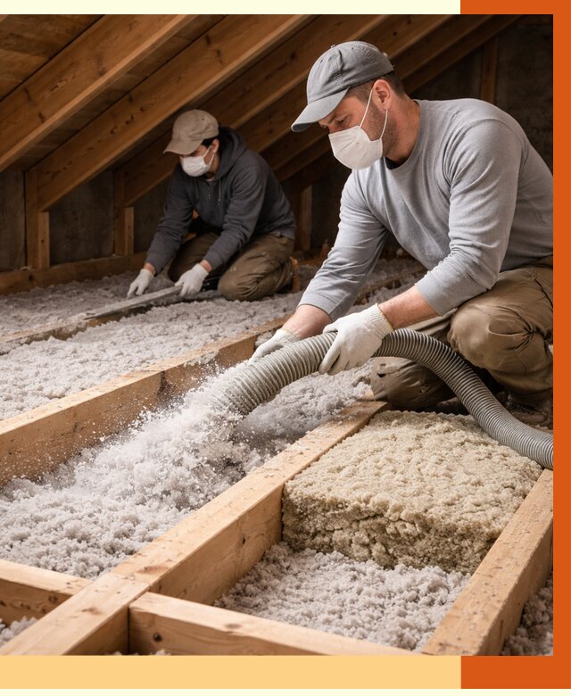 Заполнение полостей чердачного перекрытия в Черногорске от 4593 руб. | ТепломастерЧрн