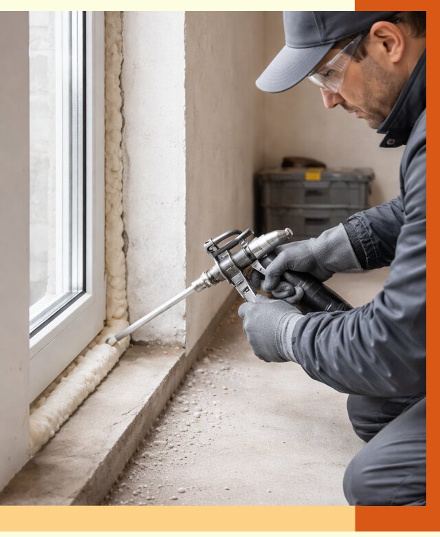 Герметизация стыков ППУ в Черногорске от 1684 руб. за м2 — утепление примыканий под ключ | ТепломастерЧрн