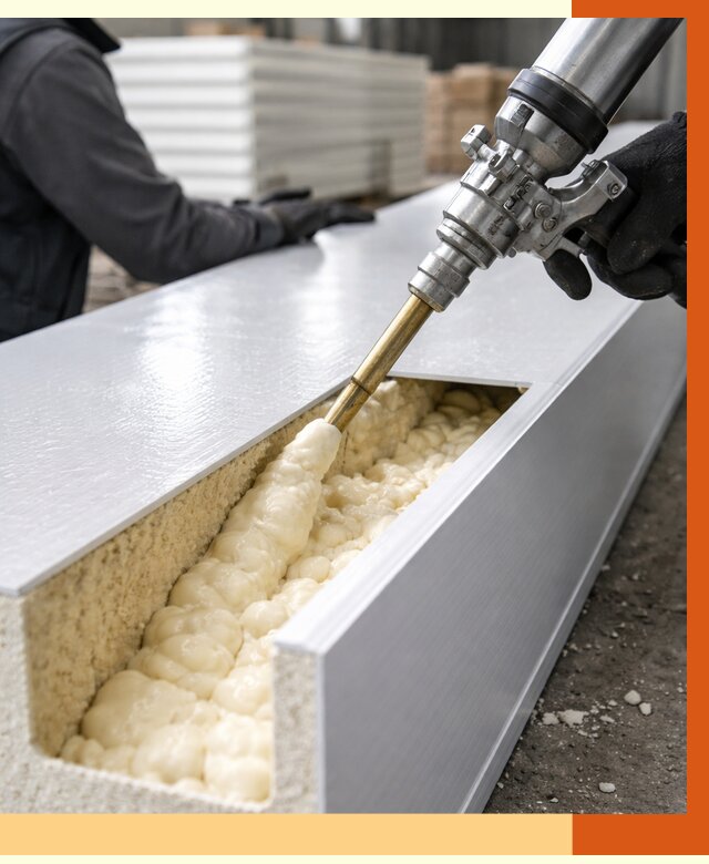 Заполнение пустот холодильных панелей в Черногорске от 7655 руб. | ТепломастерЧрн