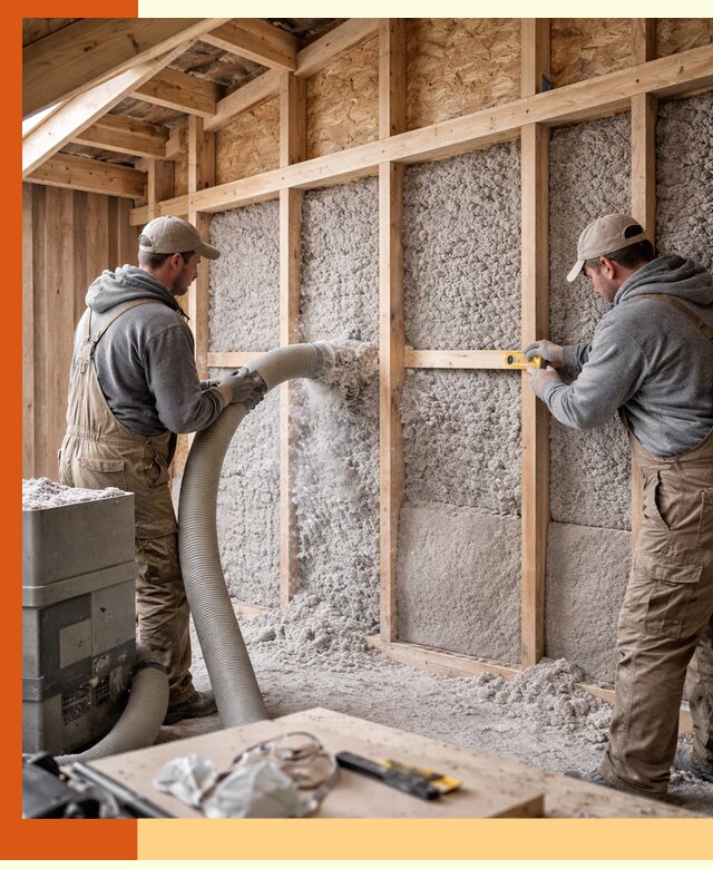 Утепление эковатой стен, потолков и перекрытий в Черногорске