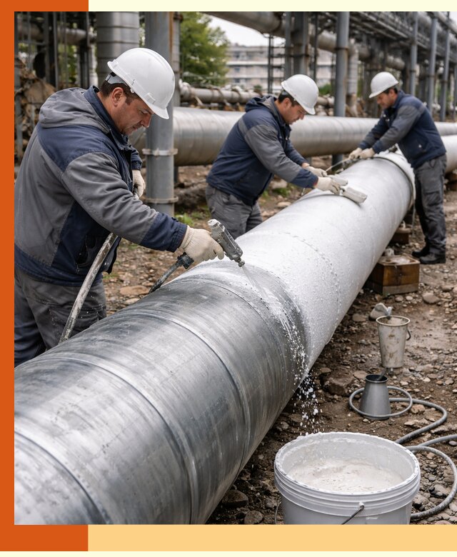 Утепление теплотрассы жидкой теплоизоляцией в Черногорске