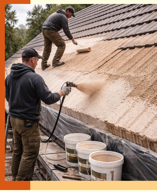Утепление кровли жидкой пробкой в Черногорске для домов и зданий