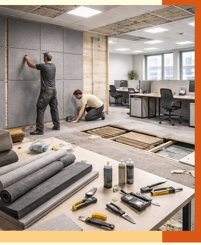 Профессиональная шумоизоляция офиса в Черногорске от 6890 руб. за м2 | ТепломастерЧрн