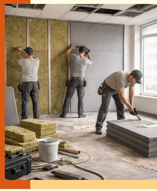 Профессиональная шумоизоляция офисов в Черногорске для комфорта сотрудников