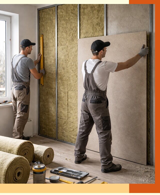 Шумоизоляция стен в Черногорске от 4593 руб/м2 — звукоизоляция стен под ключ | ТепломастерЧрн