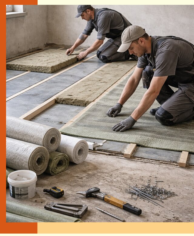 Шумоизоляция пола в Черногорске — профессиональная звукоизоляция помещений