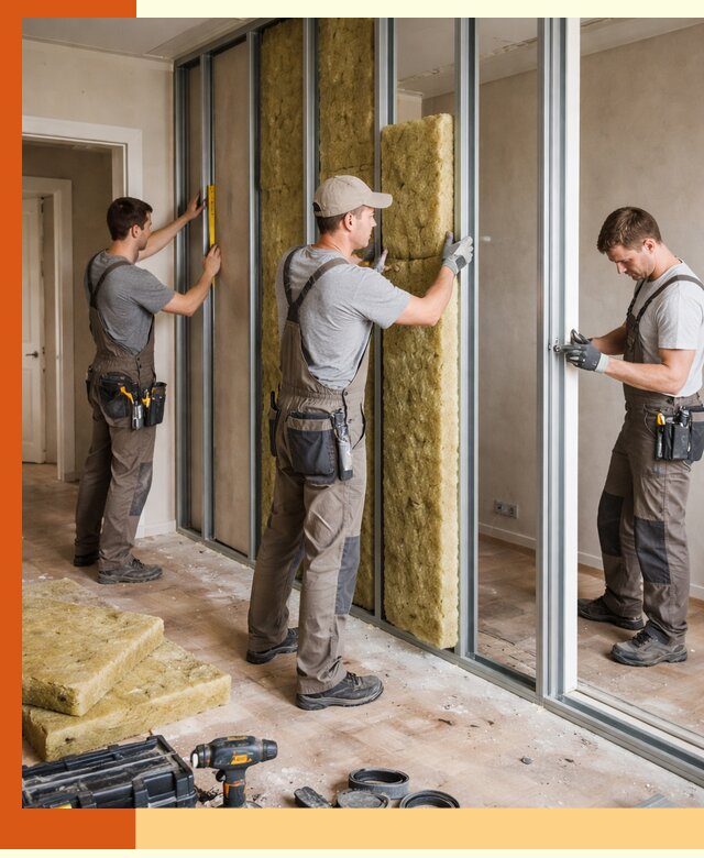 Шумоизоляция межкомнатных перегородок в Черногорске эффективно и надёжно