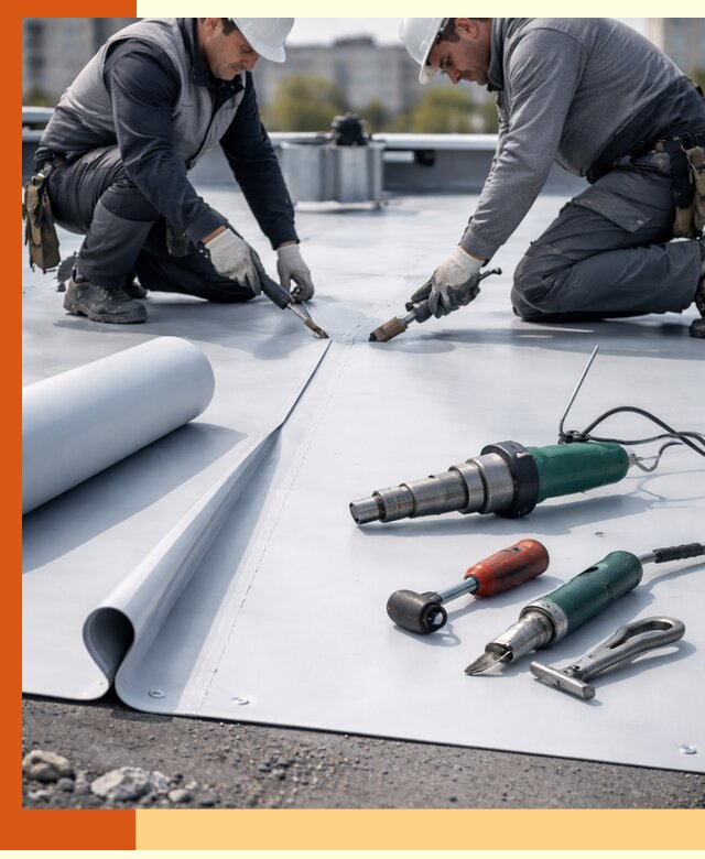 Гидроизоляция мембранной кровли в Черногорске: монтаж и ремонт быстро