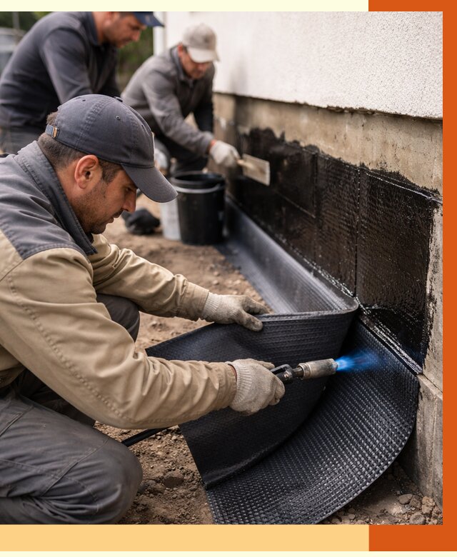 Гидроизоляция цоколя и отмостки в Черногорске от 8676 руб. — ТепломастерЧрн