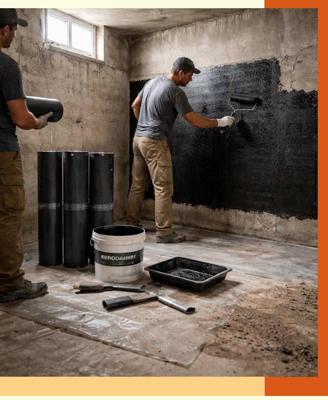 Гидроизоляция подвала в Черногорске от 3572 руб. под ключ | Профессионально — ТепломастерЧрн