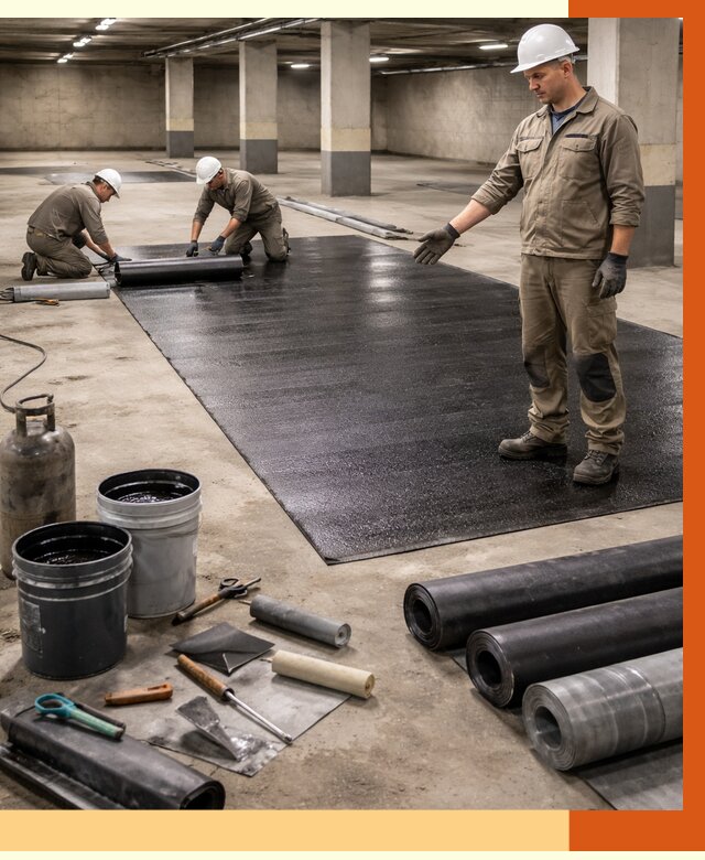 Гидроизоляция паркинга в Черногорске от 1225 руб/м² — профессиональная защита | ТепломастерЧрн