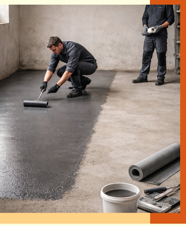 Гидроизоляция гаражного пола в Черногорске от 3572 руб./м² — ТепломастерЧрн профессионально