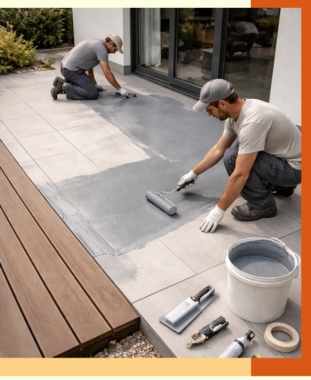 Гидроизоляция террасы в Черногорске под ключ от 7655 руб./м² | ТепломастерЧрн