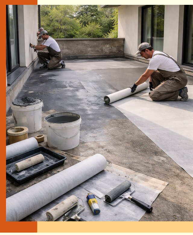 Гидроизоляция террасы в Черногорске — надежная защита от влаги и протечек