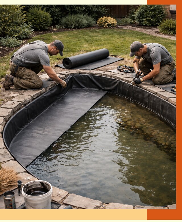 Гидроизоляция пруда в Черногорске от 15311 руб. под ключ | ТепломастерЧрн профессионально