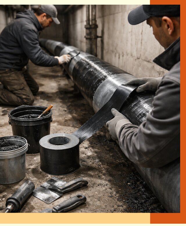 Гидроизоляция труб в Черногорске от 2552 руб. — профессиональная герметизация | ТепломастерЧрн