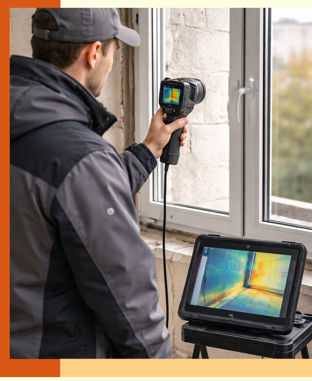 Тепловизионное обследование дома в Черногорске для выявления утечек тепла