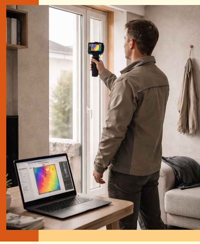 Тепловизионное обследование квартиры в Черногорске для поиска утечек тепла