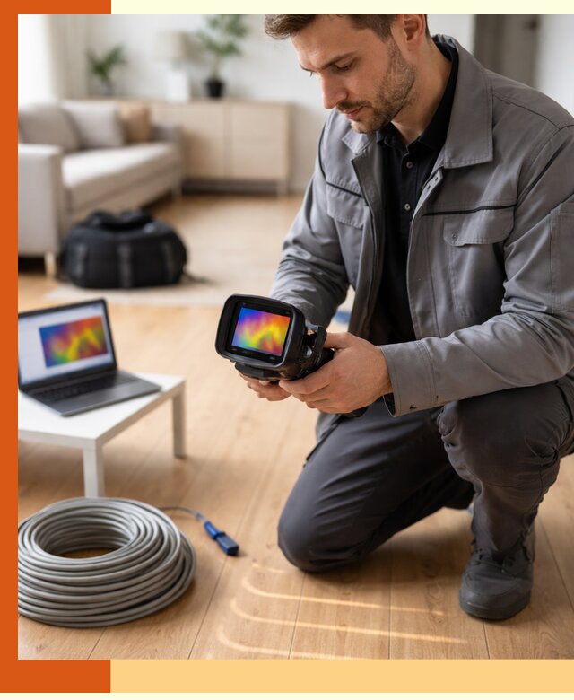 Тепловизионное обследование тёплого пола в Черногорске для точной диагностики