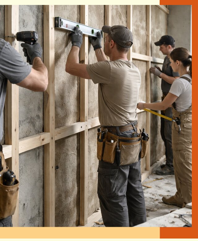 Монтаж обрешетки под утепление в Черногорске от 1174 руб/м² | Заказать у ТепломастерЧрн