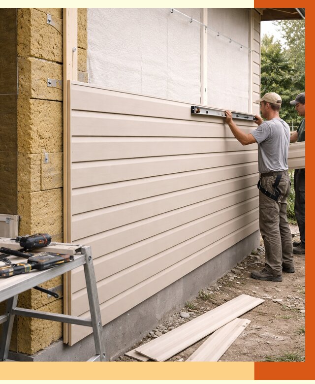 Монтаж сайдинга после утепления в Черногорске от 1888 руб. — обшивка и облицовка | ТепломастерЧрн