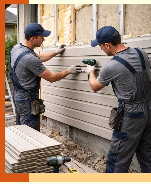 Монтаж сайдинга после утепления в Черногорске качественно и надежно